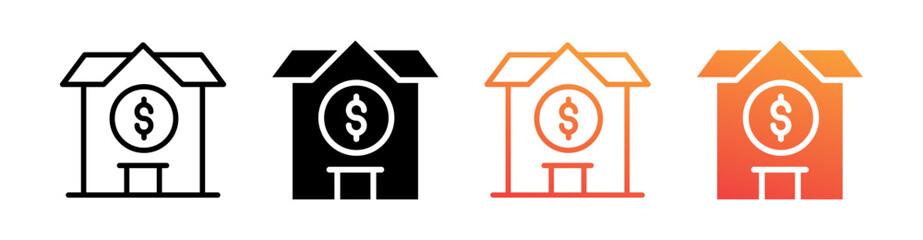 Income Multi Style Icon Set Vector 