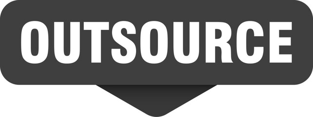 outsource sticker. outsource sign on transparent background