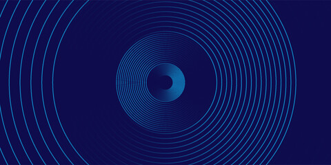 Abstract blue background with glowing curved lines. Shiny blue swirl curve lines design. Spiral lines. Geometric oval pattern. Futuristic technology concept. Vector illustration