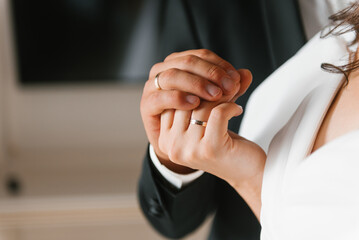 Wedding Hands With Gold Rings