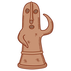 古墳時代の埴輪のイラスト／Illustration of Haniwa from the Kofun period