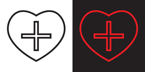Heart icon. Vector illustration. EPS 10/AI