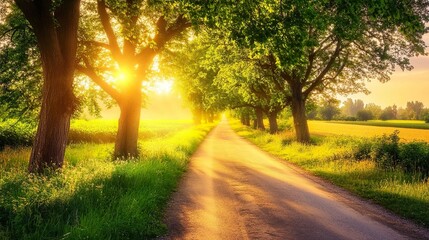 sunrise in the forest