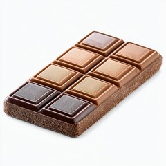 Textured Chocolate Bar with Dark, Milk, and Caramel Sections