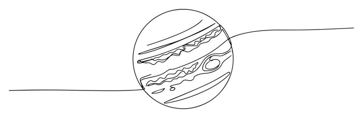 gas giant surface detail jupiter monoline vector drawing