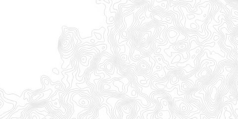 Topographic map patterns. White wave paper curved reliefs abstract background. Black and white lines seamless Topographic map patterns. Vintage outdoors style. Contours map background. 