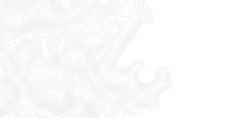 Topographic map patterns. White wave paper curved reliefs abstract background. Black and white lines seamless Topographic map patterns. Vintage outdoors style. Contours map background. 