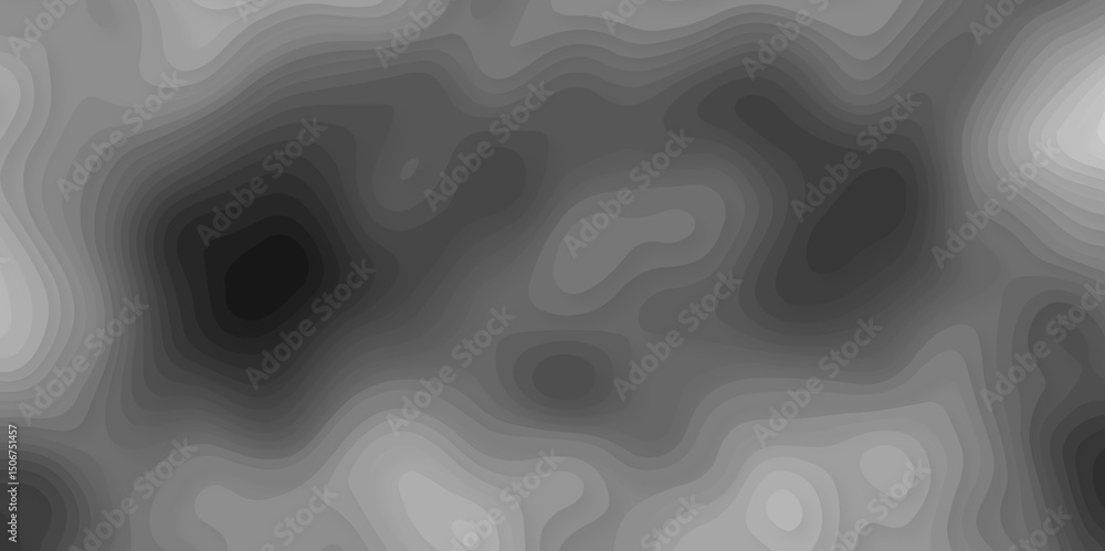 Poster abstract white paper cut background with lines. background of the topographic map. white wave paper 
