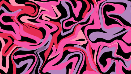 Abstract pink and purple swirl background with black accents