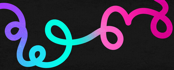 Abstract Background with Gradient Curve Line, Creative Design with Grunge Texture and Wavy Colorful Line, Template,Cover