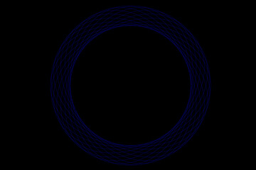 A blue circle made of thick lines centered on a black background. Minimalist and clean, perfect for modern digital design