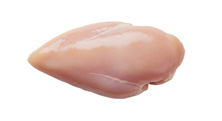 Fototapeta premium Raw chicken breast or chicken fillet top view isolated on white background png