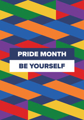 LGBT Pride Month in June. Lesbian Gay Bisexual Transgender. Celebrated annual. LGBT flag. Rainbow love concept. Human rights and tolerance. Poster, card, banner and background. Vector illustration