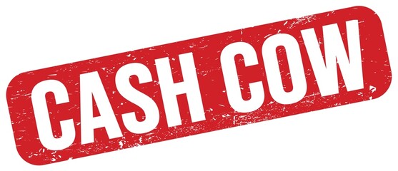 CASH COW text on red grungy stamp sign.