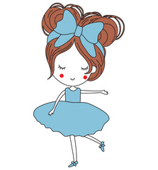 doll dancing  vector art illustrations 