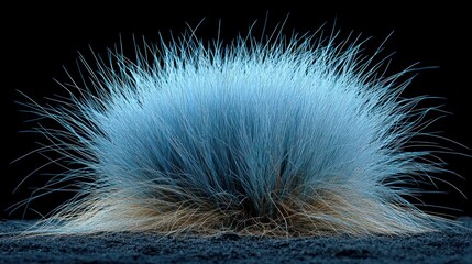 Blue grass plant closeup