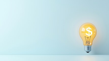 A glowing lightbulb with a dollar symbol inside symbolizing the potential for financial investment innovation and growth in the future