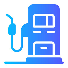 fuel station gradient icon