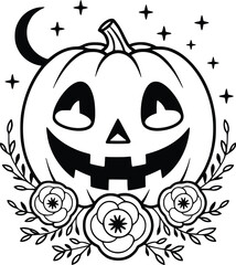 Pumpkin Svg, Floral Pumpkin Svg File