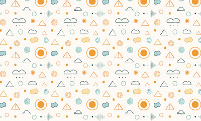 Minimalist Scandinavian Abstract Geometric Thin Line Pattern