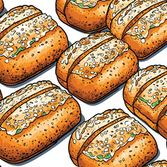 bread illustration vector digital art
