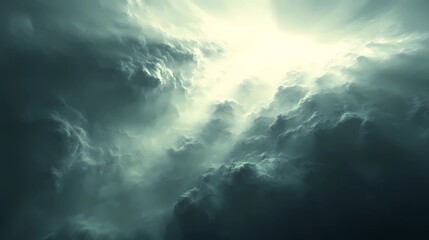 Radiant sun rays over soft cloud texture, great for inspirational backgrounds, weather visuals, and ethereal design projects.