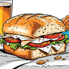 bread illustration vector digital art