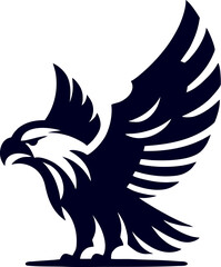 Eagle Silhouette Vector – Majestic Flying Bird Logo Design
