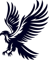 Eagle Silhouette Vector – Majestic Flying Bird Logo Design