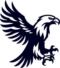 Eagle Silhouette Vector – Majestic Flying Bird Logo Design