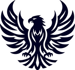 Eagle Silhouette Vector – Majestic Flying Bird Logo Design