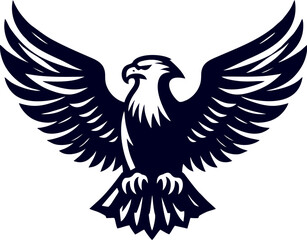 Eagle Silhouette Vector – Majestic Flying Bird Logo Design