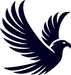 Eagle Silhouette Vector – Majestic Flying Bird Logo Design