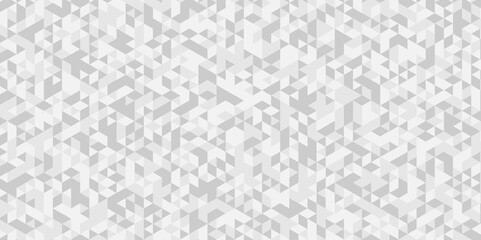 Abstract geometric wall tile and metal cube background triangle wallpaper. Seamless geometric pattern low polygon backdrop background. Gray diamond overlap polygonal background.
