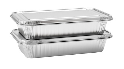 Stacked Aluminum Foil Food Containers Ready for Catering or Takeout Service