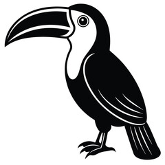 Obraz premium toucan vector sihouette