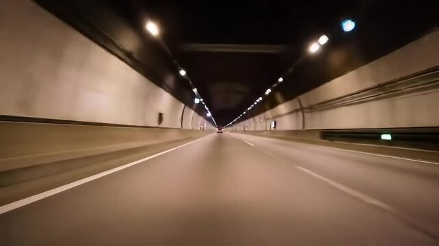 First-Person High-Speed Tunnel Rush &ndash; Motion-Blurred Walls & Hypnotic Light Streaks in Cinematic Drive