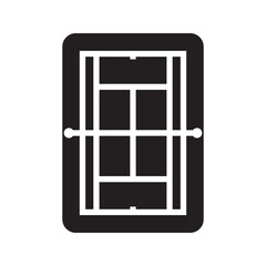 Tennis court, tack board, vectors