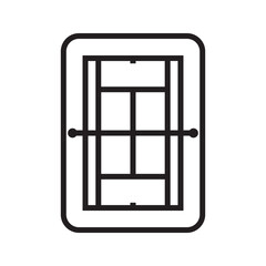Tennis court, tack board, vectors