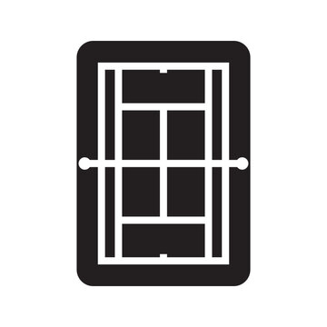 Tennis court, tack board, vectors