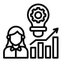 Business Intelligence  Icon Element For Design	