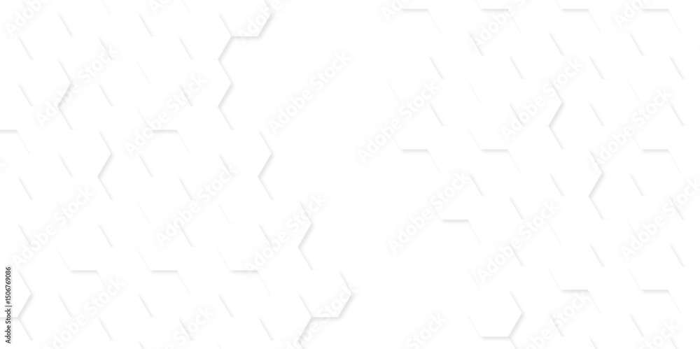 Poster digital technology background abstract hexagons background with lines. hexagon grid tech pattern. re