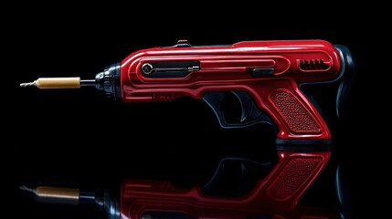 Red power tool isolated studio shot