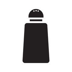 salt or pepper shaker Icon. Silhouette symbol. Spices. Vector isolated illustration