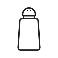 salt or pepper shaker Icon. Silhouette symbol. Spices. Vector isolated illustration