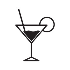 Glass drink icon. vector illustration