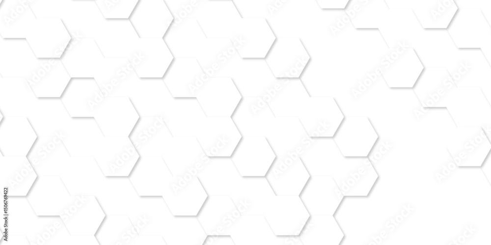 Poster digital technology background abstract hexagons background with lines. hexagon grid tech pattern. re