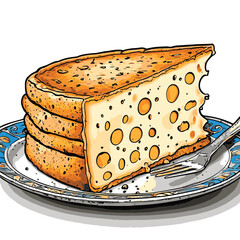 cheese illustration vector digital art