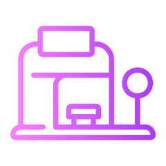 bus stop gradient icon