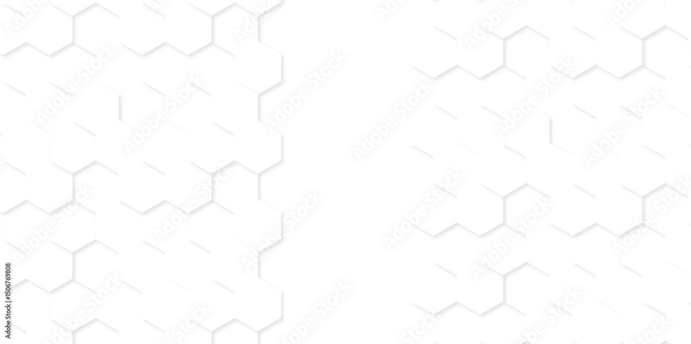 Poster digital technology background abstract hexagons background with lines. hexagon grid tech pattern. re